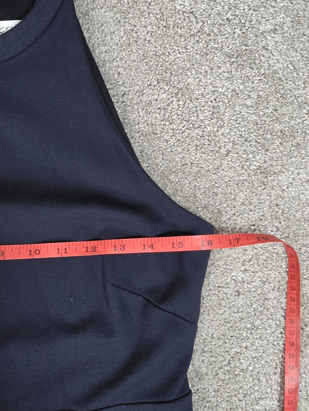 Eliza J. Sleeveless Navy Fit-and-Flare Dress with Pink Band - Picture 4 of 9